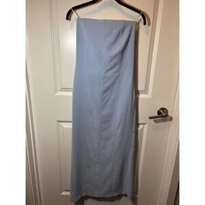 Zara Light Blue Strapless Maxi Dress